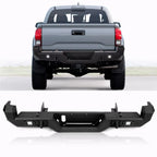 Black Steel Rear Bumper Assembly with LED Fog Lights for Toyota Tacoma (2016–2023)