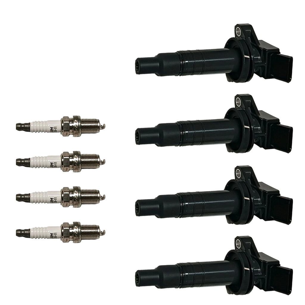 Set of 4 Ignition Coils & Spark Plugs for Toyota Corolla Celica (1998–2008)