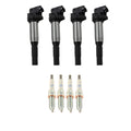 Set of 4 NGK Ignition Coils & Iridium Spark Plugs for BMW F10 F22 F26 F30 F32 E89 (2011–2019)