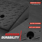 Set of 2 Curb Ramps 19.7"L x 11.8"W x 4.3"H 8800lbs Capacity
