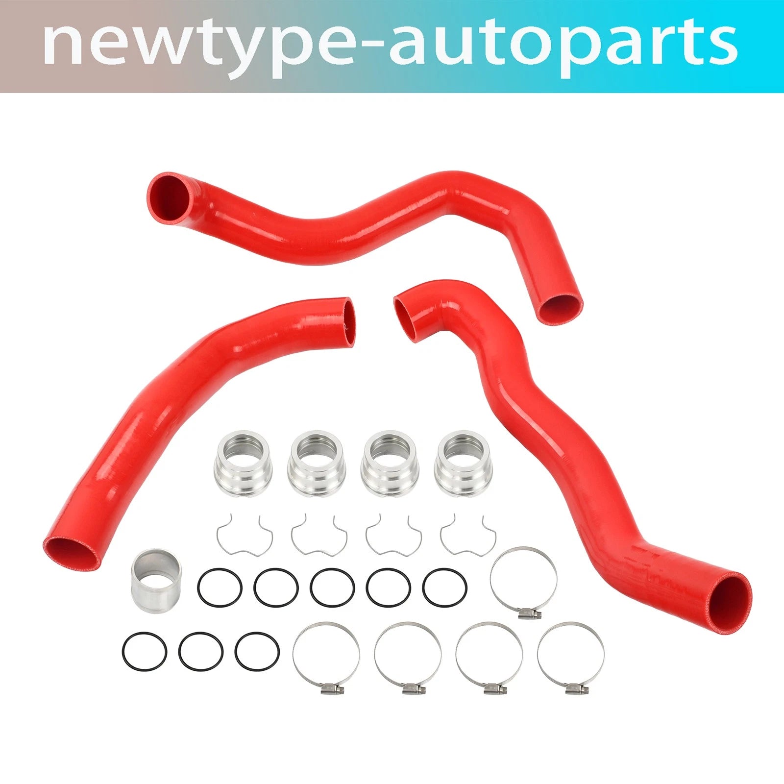 Silicone Coolant Hose Kit for Ford F-250 Super Duty (2008–2010) 6.4L Red