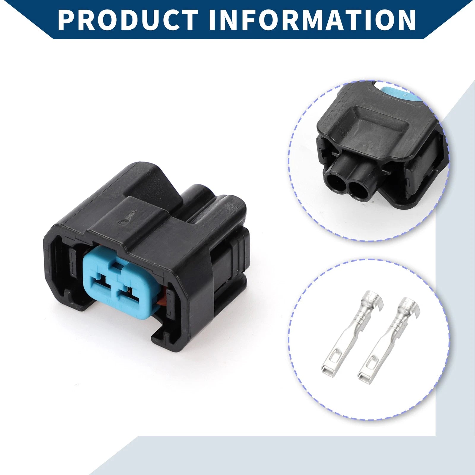 2 Pin Fuel Injector Connector Plug for Honda (1 Set)