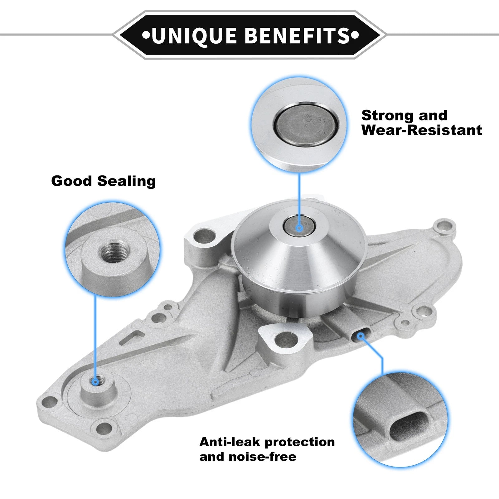 Water Pump for Honda Accord V6 3.0L (2003–2007) No. 19200RDVJ01/19200RCAA01
