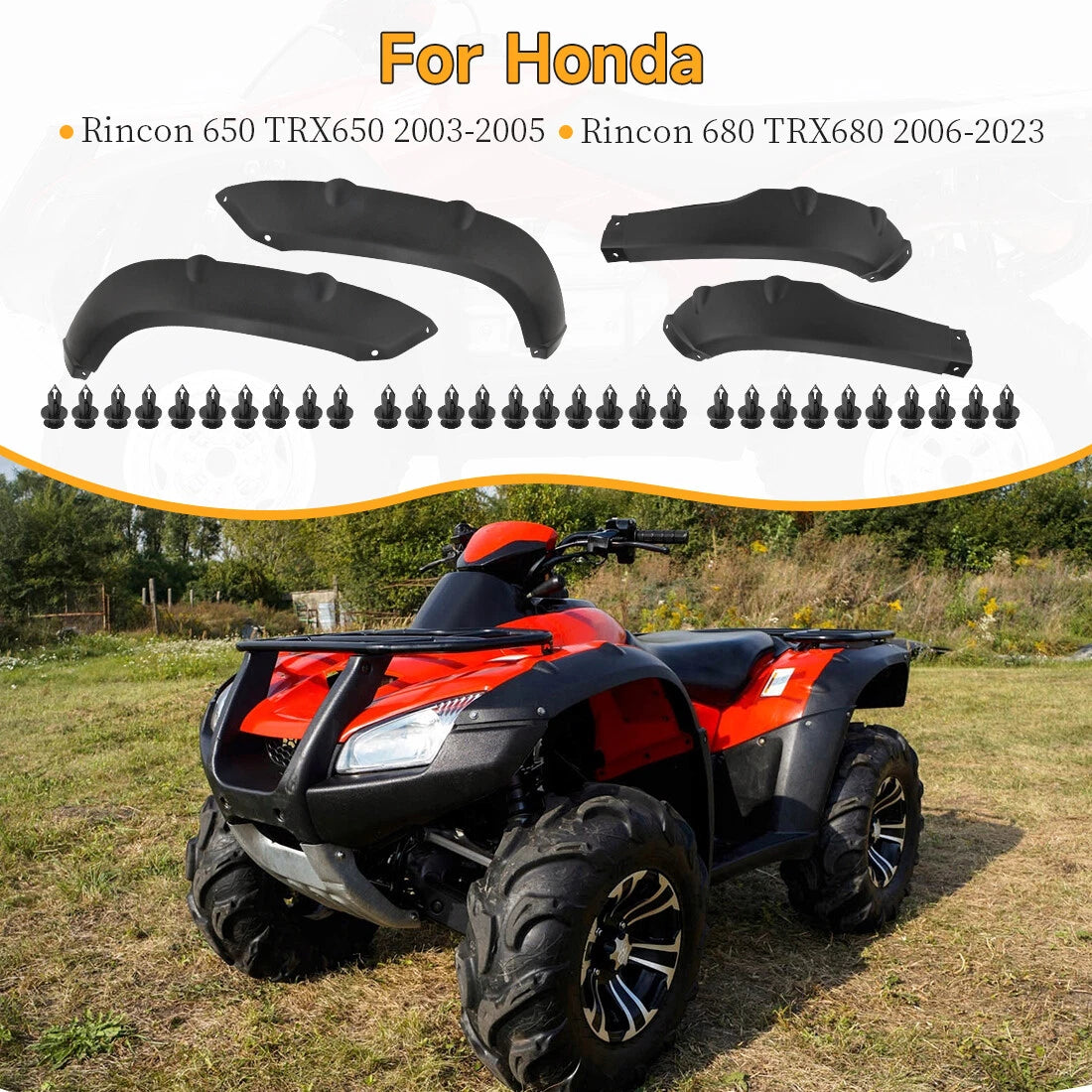 Fender Mud Flaps for Honda Rincon 680 TRX680FA TRX680FGA (2006–2023)