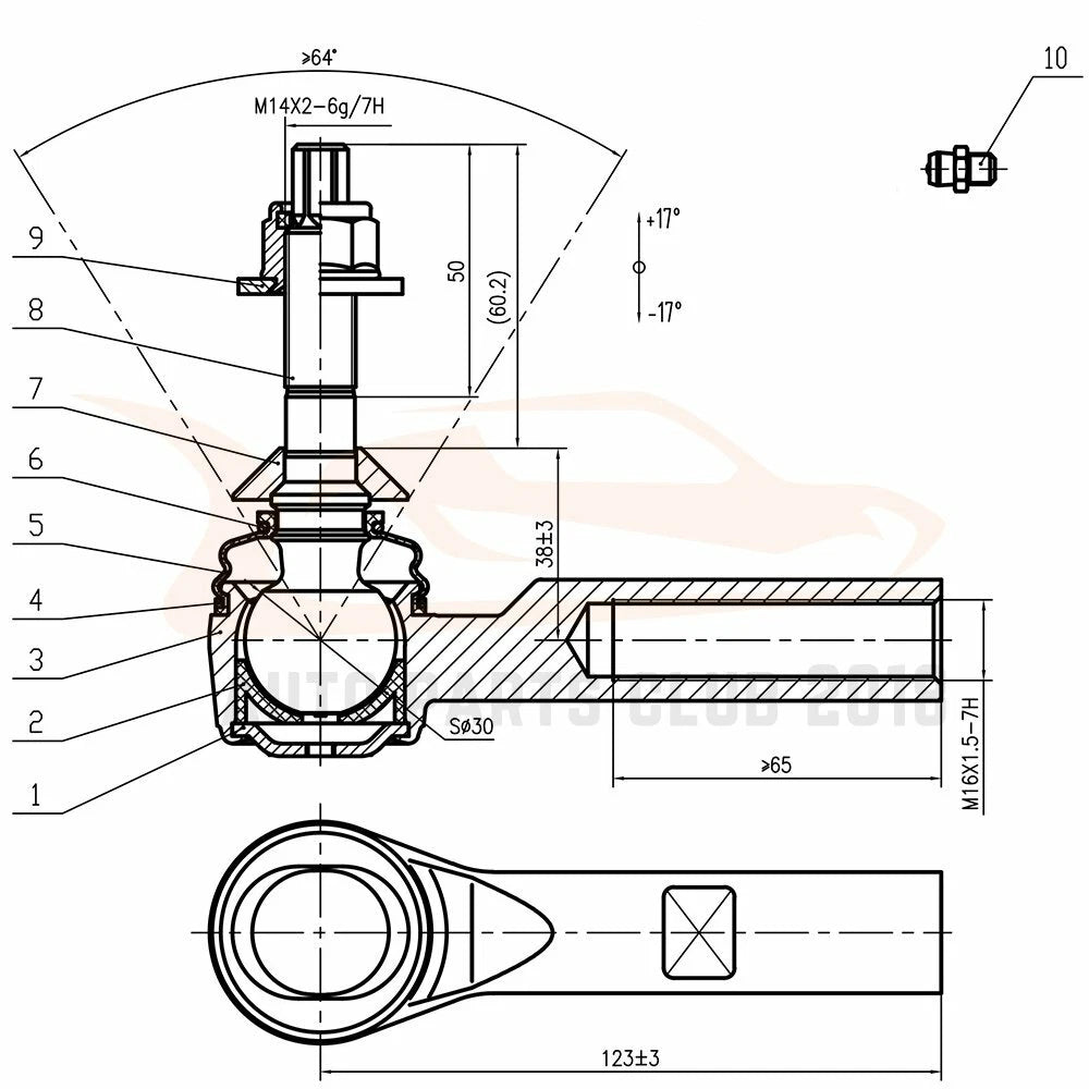 Set of 6 Tie Rods and Lower Ball Joints for Ford Expedition (2003–2004)
