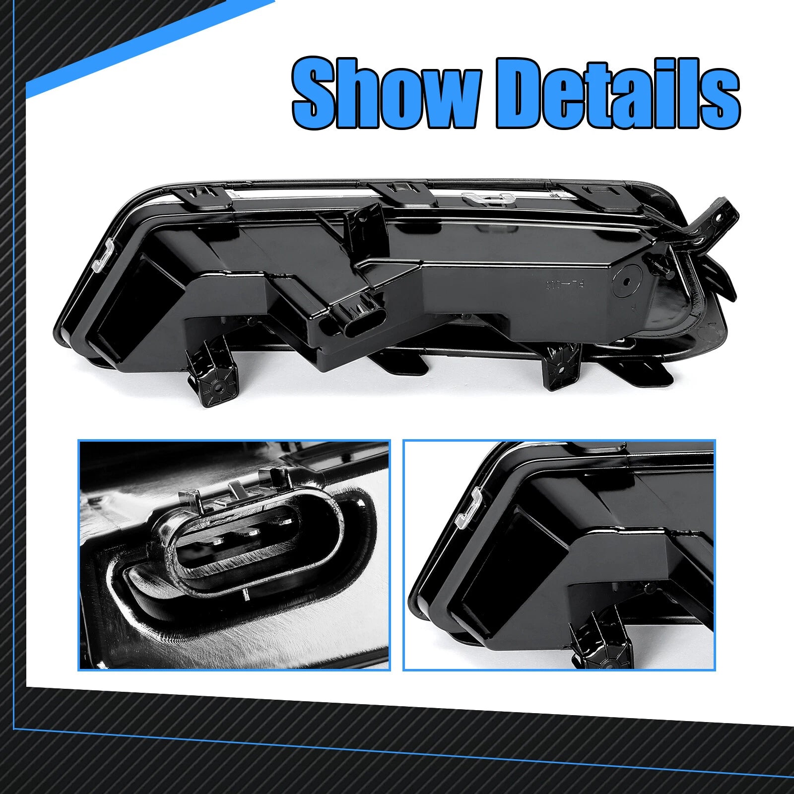 Clear Lens Pair LED DRL Fog Lights + Wiring + Switch Kit for Chevy Impala (2014–2020)