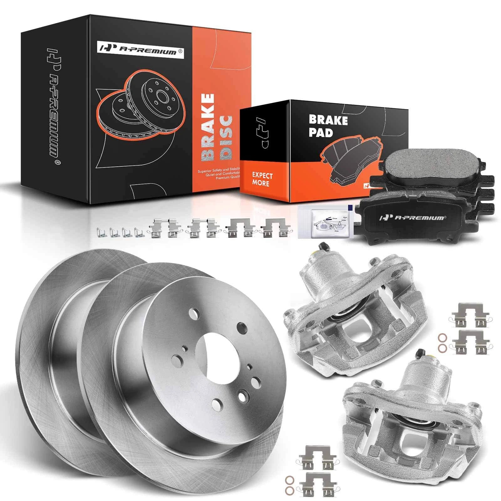 Rear Brake Rotor & Ceramic Pad for Toyota Highlander (2014-2019)