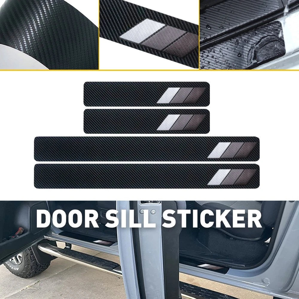 Set of 4 Door Sill Cover Decals for Toyota RAV4 (2019–2023) Anti-Scratch