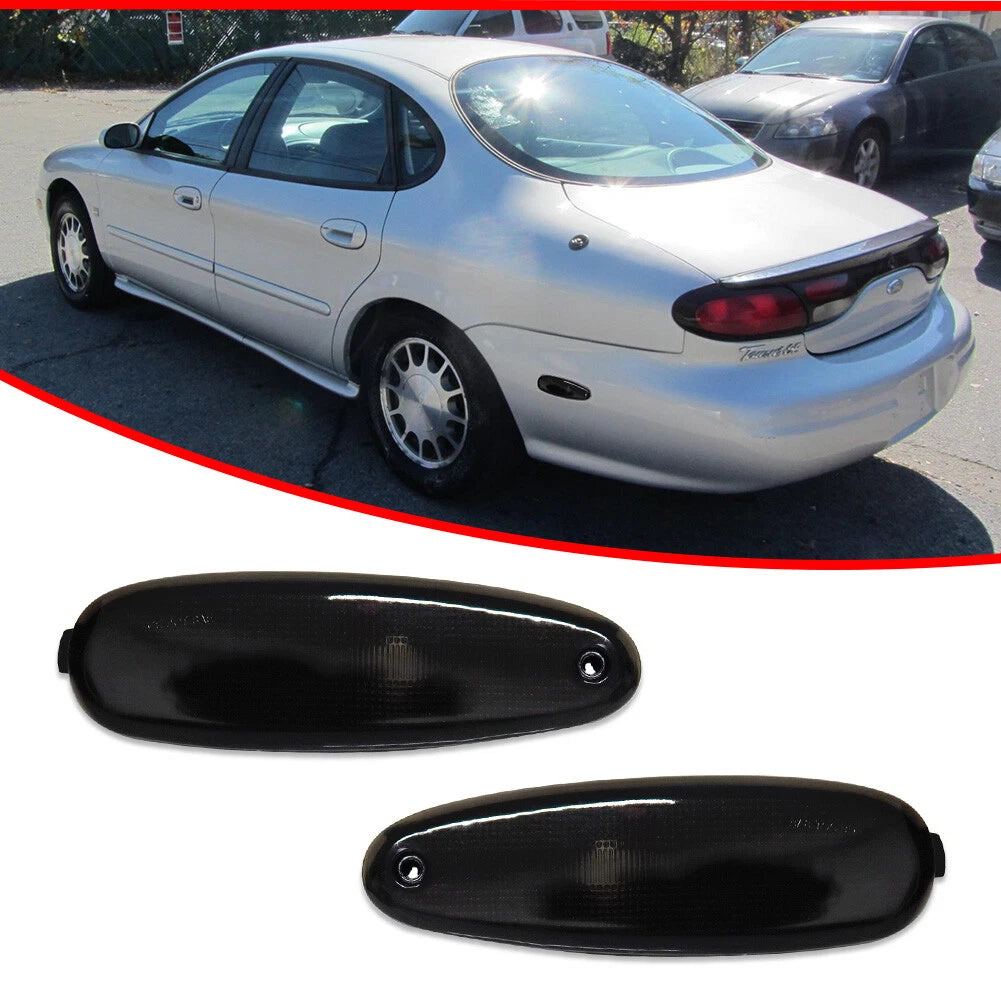 2X Smoked Rear Fender Side Marker Lights for Ford Taurus Mercury Sable