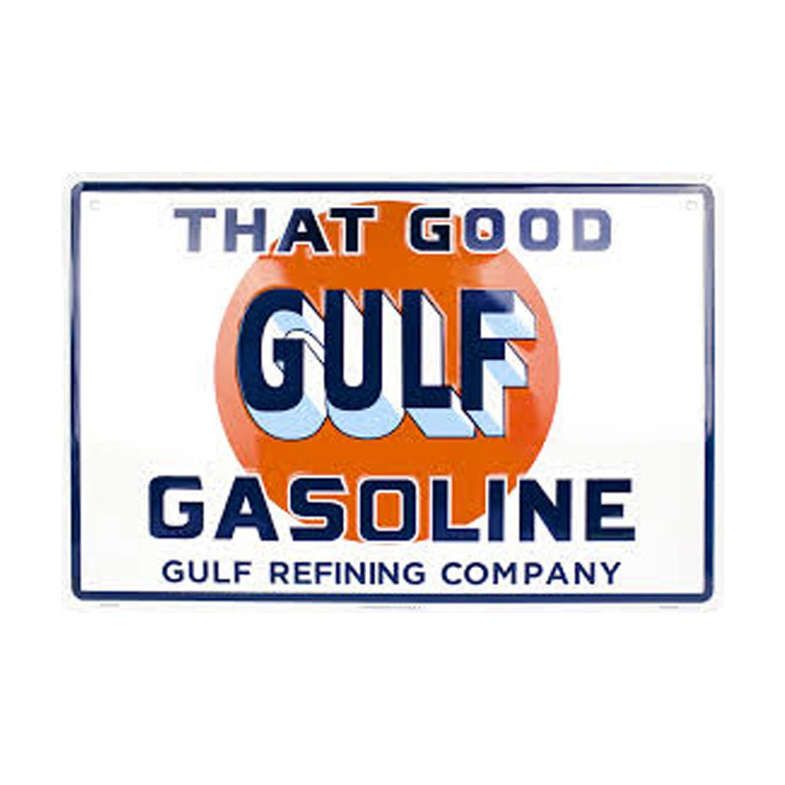 Aluminum 12 x 18 Sign for Gulf Gasoline