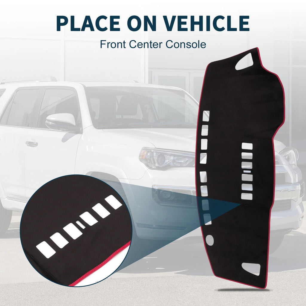 Dashboard Cover Mat for Nissan Tiida C11 (2004–2014) Black Red Set of 1