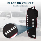 Dashboard Cover Mat for Nissan Tiida C11 (2004–2014) Black Red Set of 1