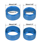 5pcs Blue AC Radio Switch Knob Cover for Dodge Ram 1500 (2018–2020)