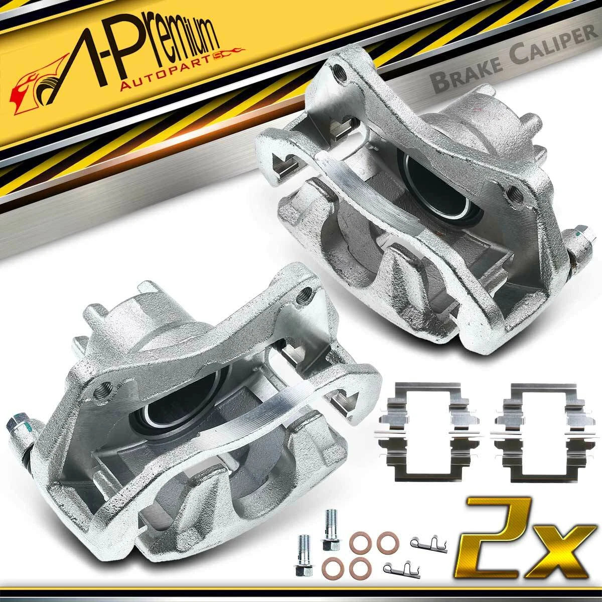 2X Front Brake Calipers with Bracket for Mitsubishi Lancer (2008–2017)