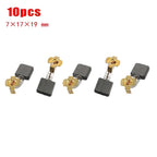 Set of 10 Carbon Brushes for Electric Motors (Fits Electric Drill)
