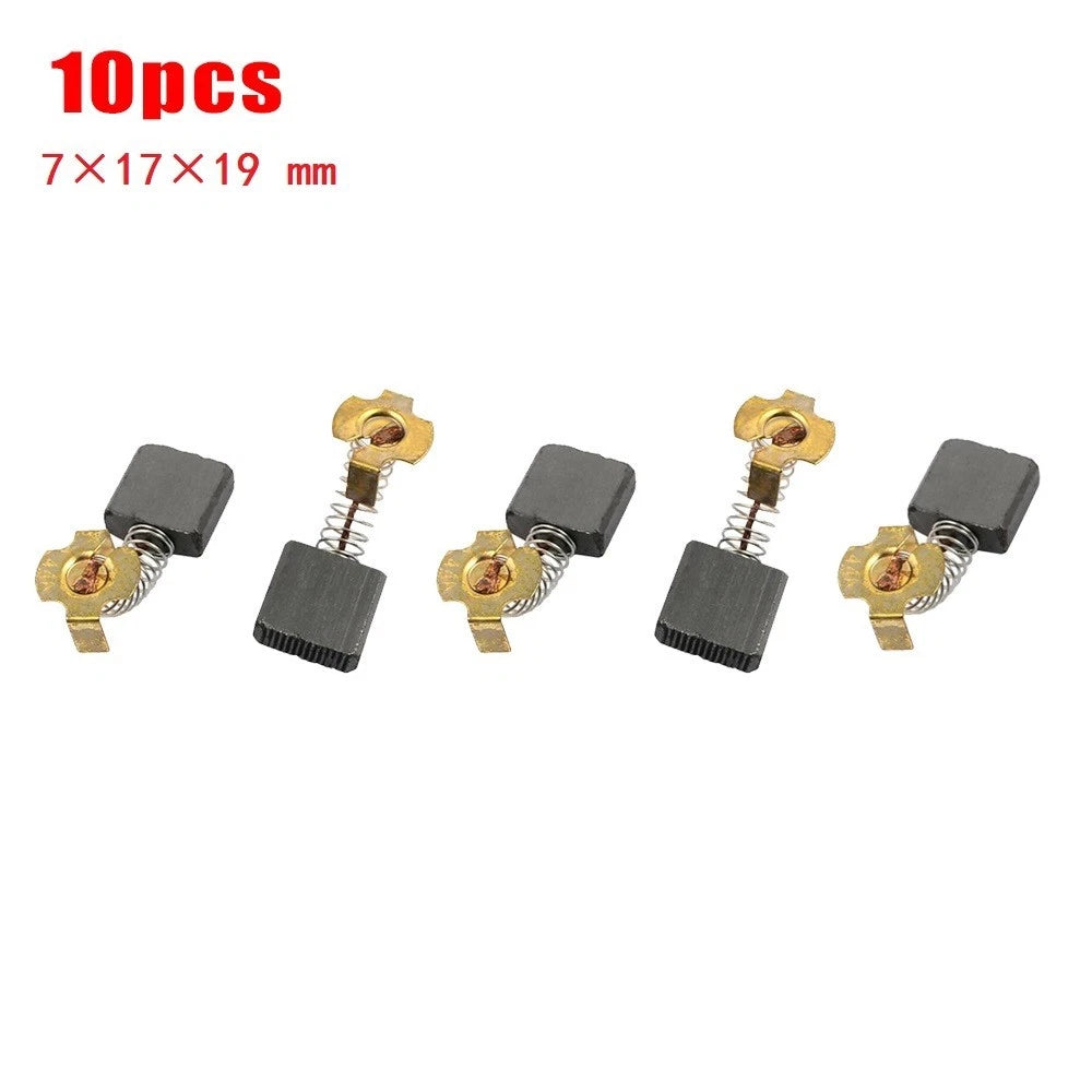 Set of 10 Carbon Brushes for Electric Motors (Fits Electric Drill)