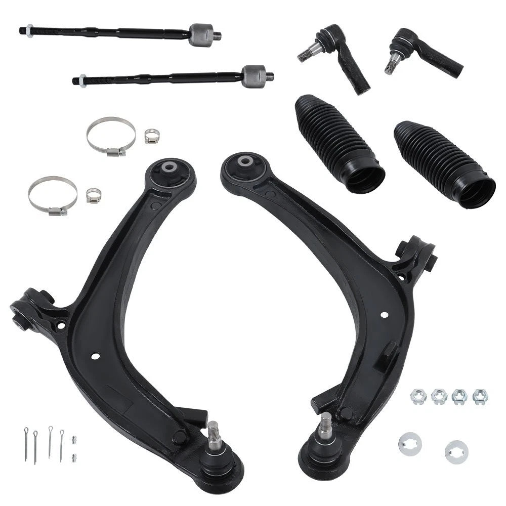 Set of 8 Front Lower Control Arm Ball Joint Tie Rod Ends for Honda Odyssey (2011–2017)