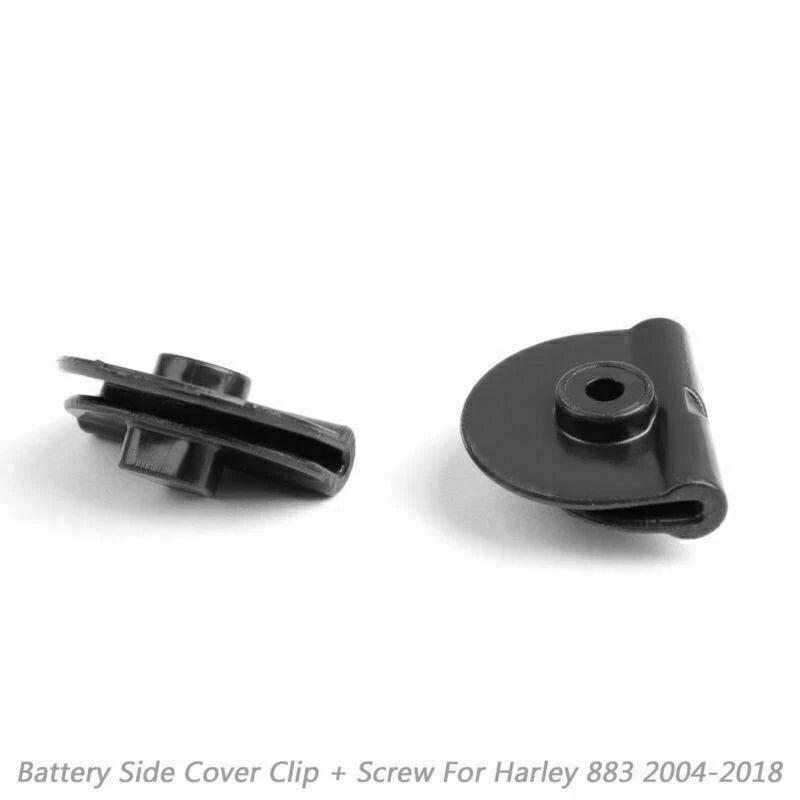 2X Battery Left Side Cover ABS Clips for Harley Sportster XL883 XL1200 (2004–2018)