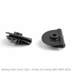 2X Battery Left Side Cover ABS Clips for Harley Sportster XL883 XL1200 (2004–2018)