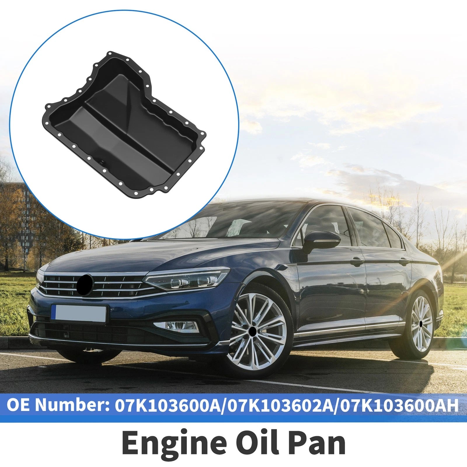 1 Pc Engine Oil Pan No.07K103600A for Volkswagen Jetta (2005–2014) 2.5L