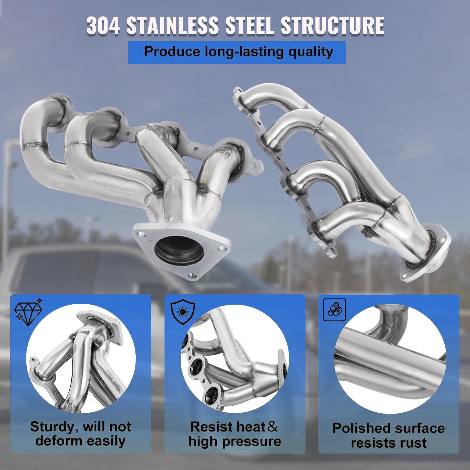 Exhaust Manifold/Header for Chevy Avalanche 1500/Suburban 1500/Silverado 1500/Tahoe (2002–2006)