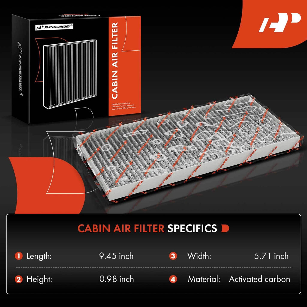 Set of 4 Activated Carbon Cabin Air Filters for Nissan Quest (2004–2010)