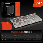 Set of 4 Activated Carbon Cabin Air Filters for Nissan Quest (2004–2010)