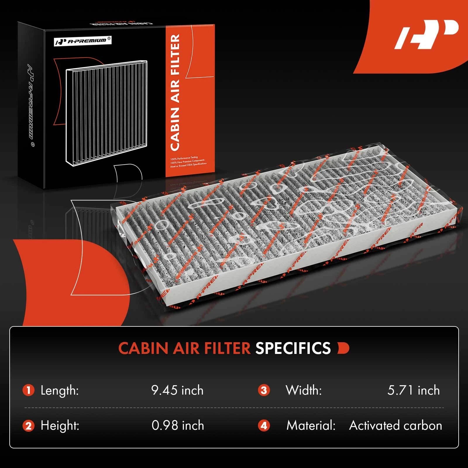 Set of 4 Activated Carbon Cabin Air Filters for Nissan Quest (2004–2010)
