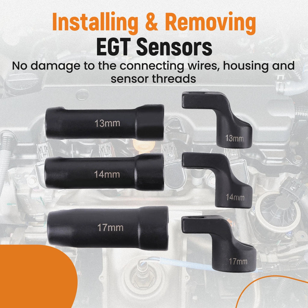 Set of 6 EGT Sensor Sockets for Automotive Applications