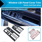 Set of 4 Window Lift Panel Cover Trim for Mitsubishi L200 Triton (2023–2025) Carbon