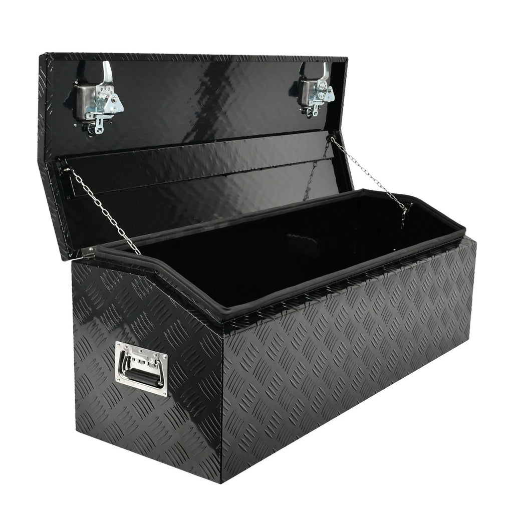 44" Black Aluminum Tool Box for Pickup Truck (Fits Most Models)