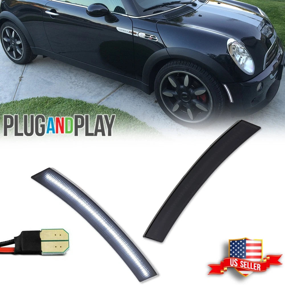 Smoked White LED Front Side Marker Lights for Mini Cooper (2002–2008)