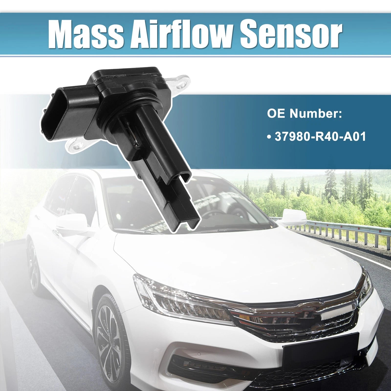 Mass Airflow Sensor for Honda Accord (2008–2012) 37980-R40-A01 5 Pins Black