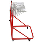 Adjustable Blueprint Storage Rack for Mobile Use with 12 Pivot Brackets