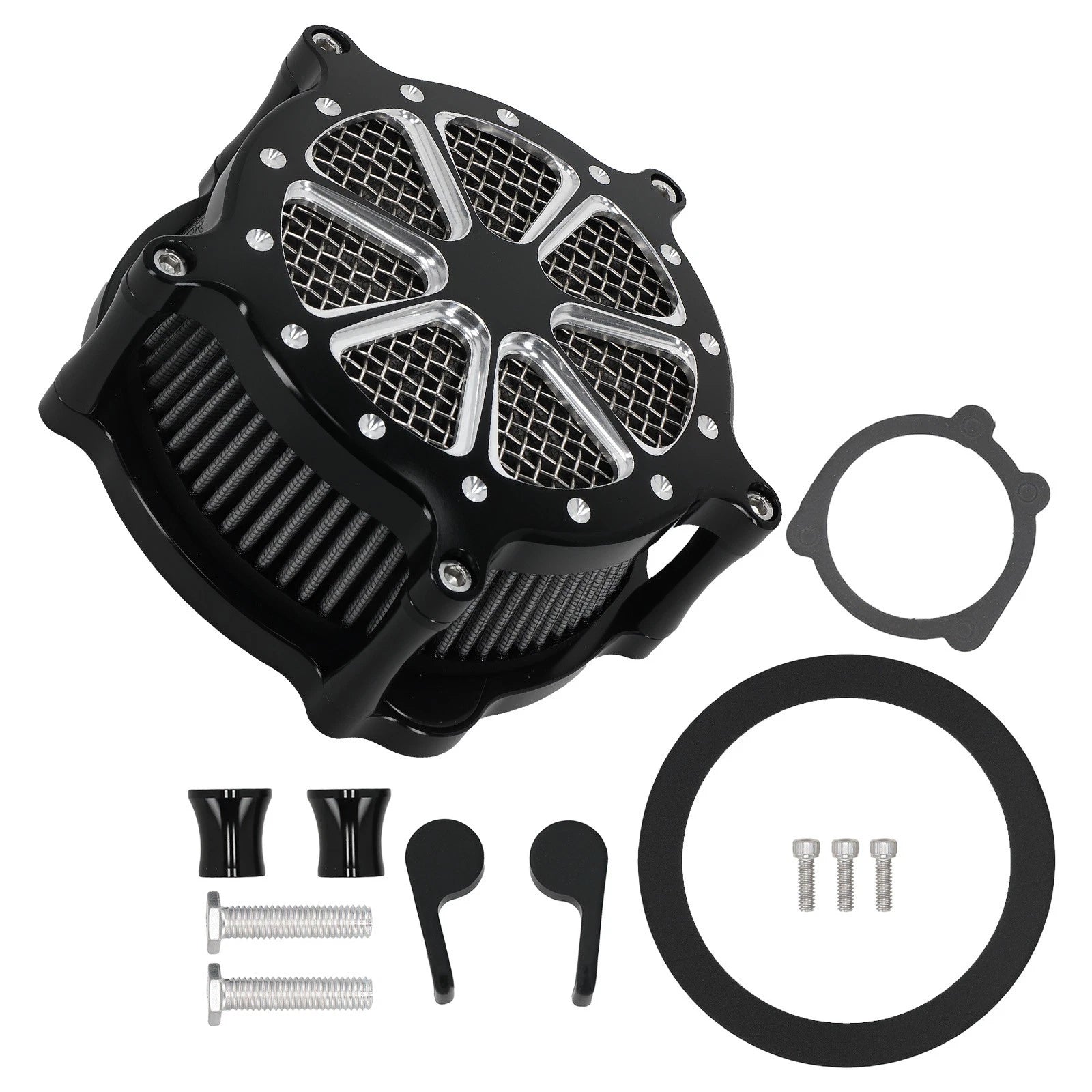 Air Cleaner Intake Filter Kit for Harley Sportster XL883 XL1200 (2004–2022) Black