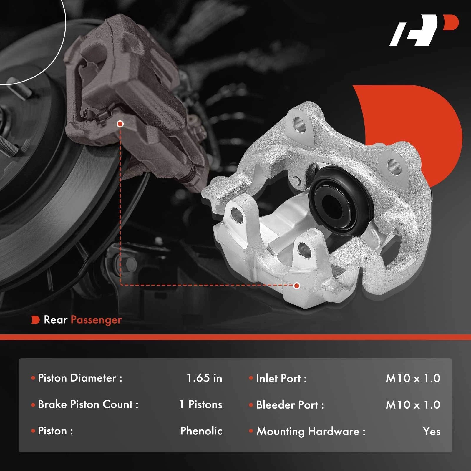 Rear Right Brake Caliper with Bracket for Mercedes-Benz E350 E400 CLS400 (2010–2017)
