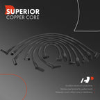 7X Spark Plug Wire Set for Ford Ranger, Aerostar, Mazda B3000 (1991-1995)