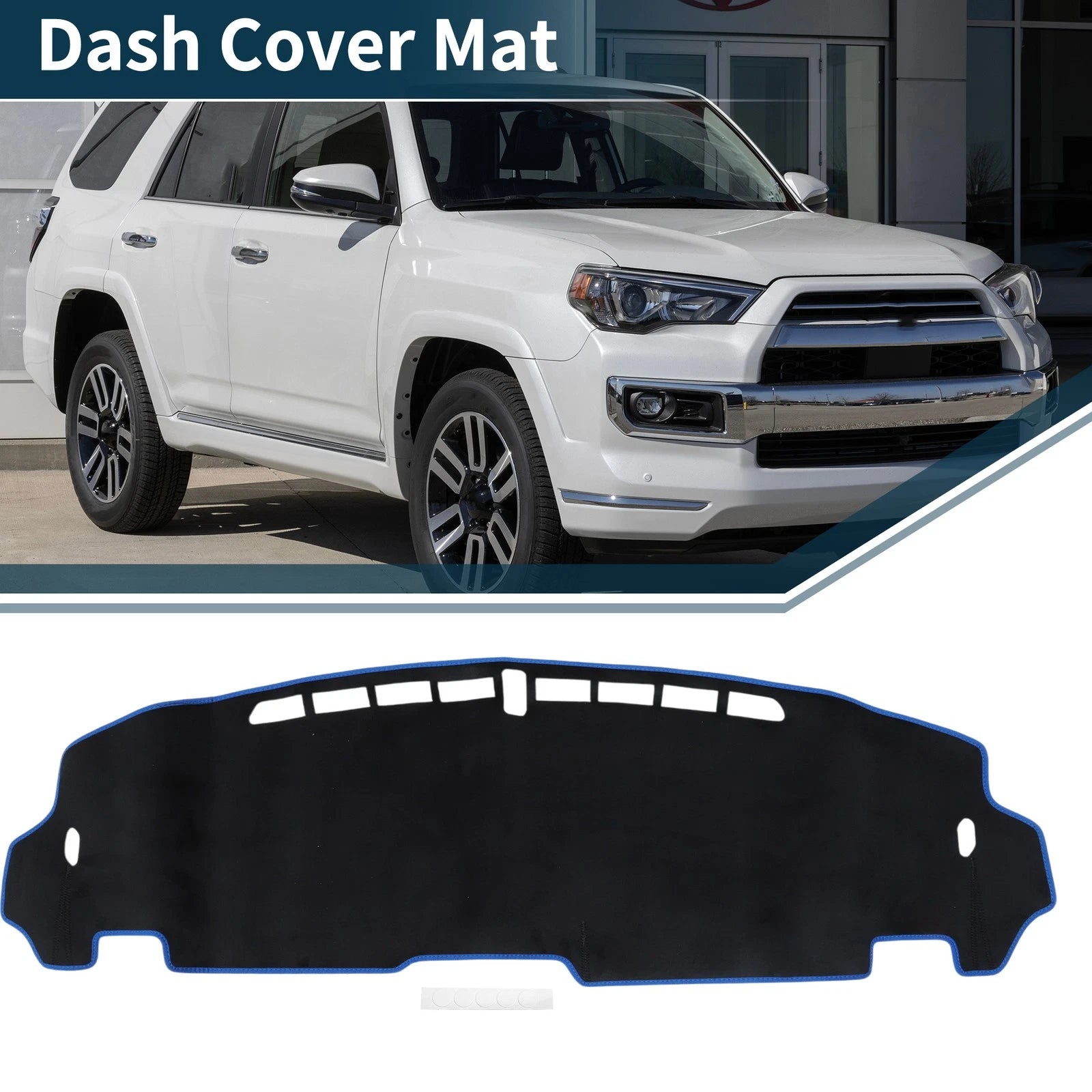 Dashboard Dash Cover Mat for Honda N-BOX/N-BOX Custom (JF5/JF6) Black Blue Set of 1