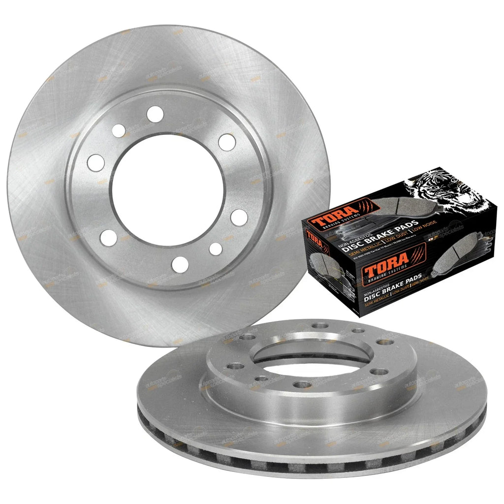 Front Disc Rotors + Brake Pads for BJ42 FJ45 HJ45 HJ47 40 Series (1980���1984)