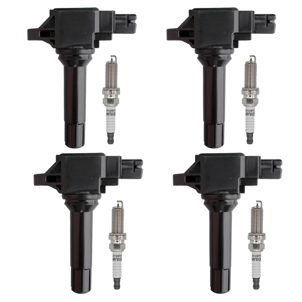 4X Ignition Coils + 4X Iridium Spark Plugs for Subaru WRX Outback FR-S (2015–2020)