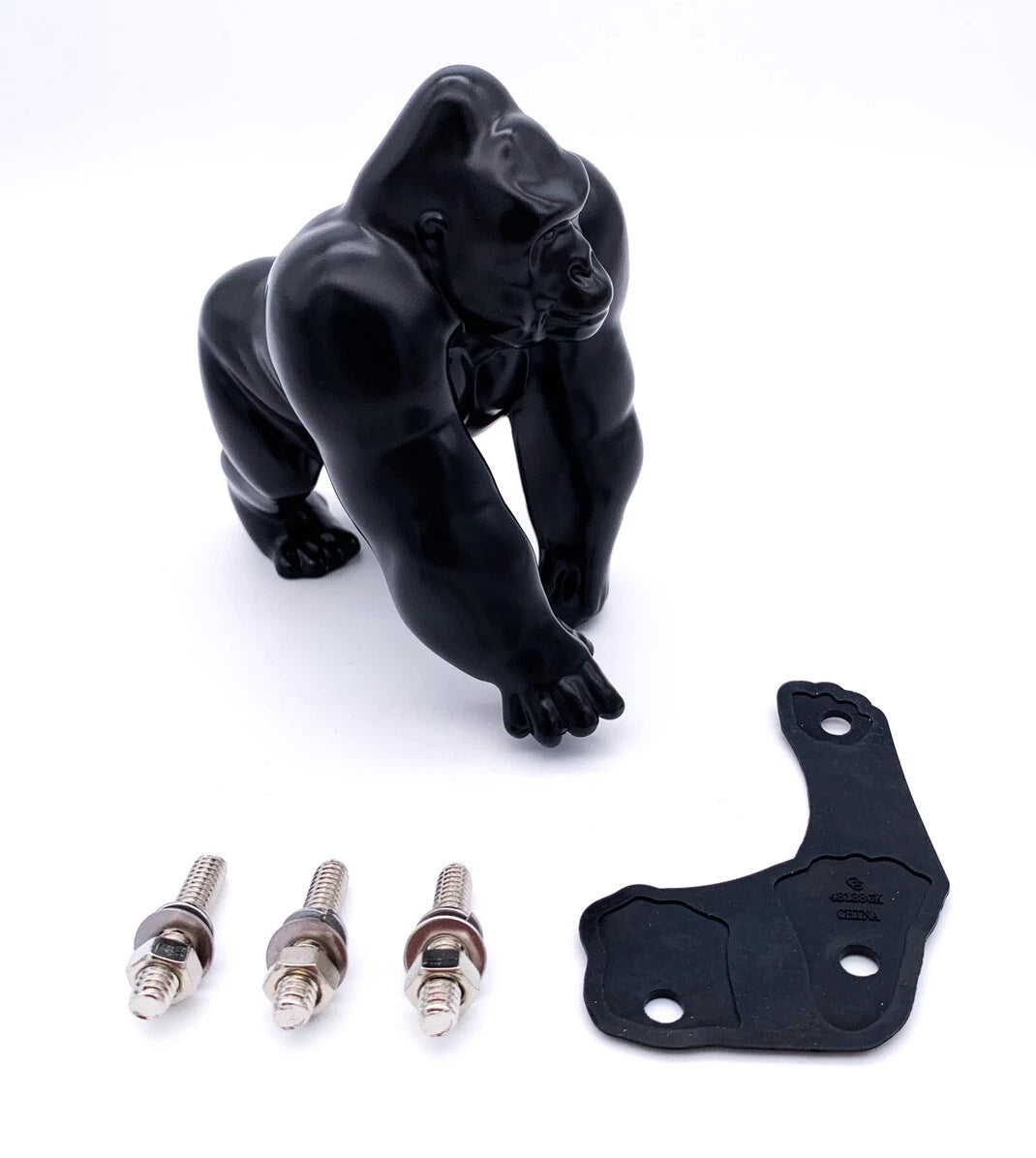 Hood Ornament Replacement Matte Black Cast Gorilla for Universal Cars (All)