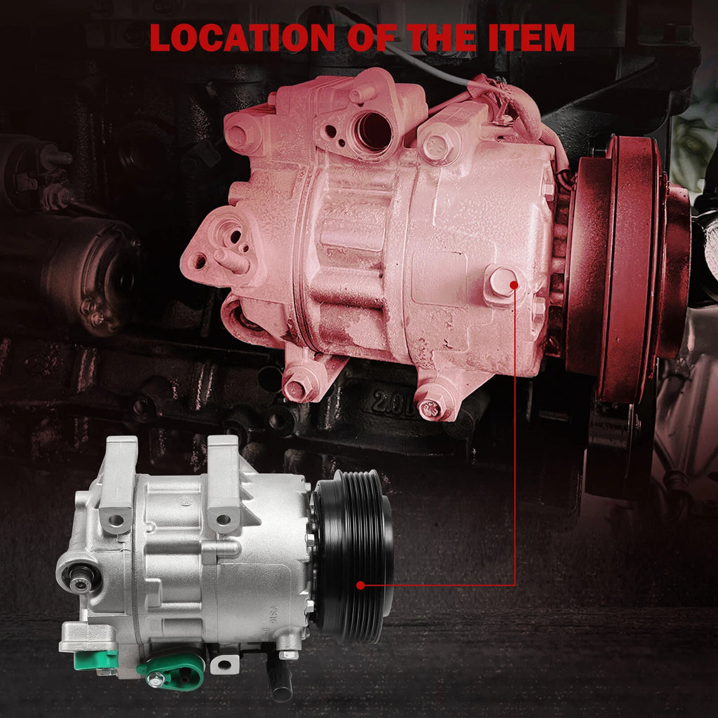 A/C Compressor with Clutch for Hyundai Sonata (2006-2008)