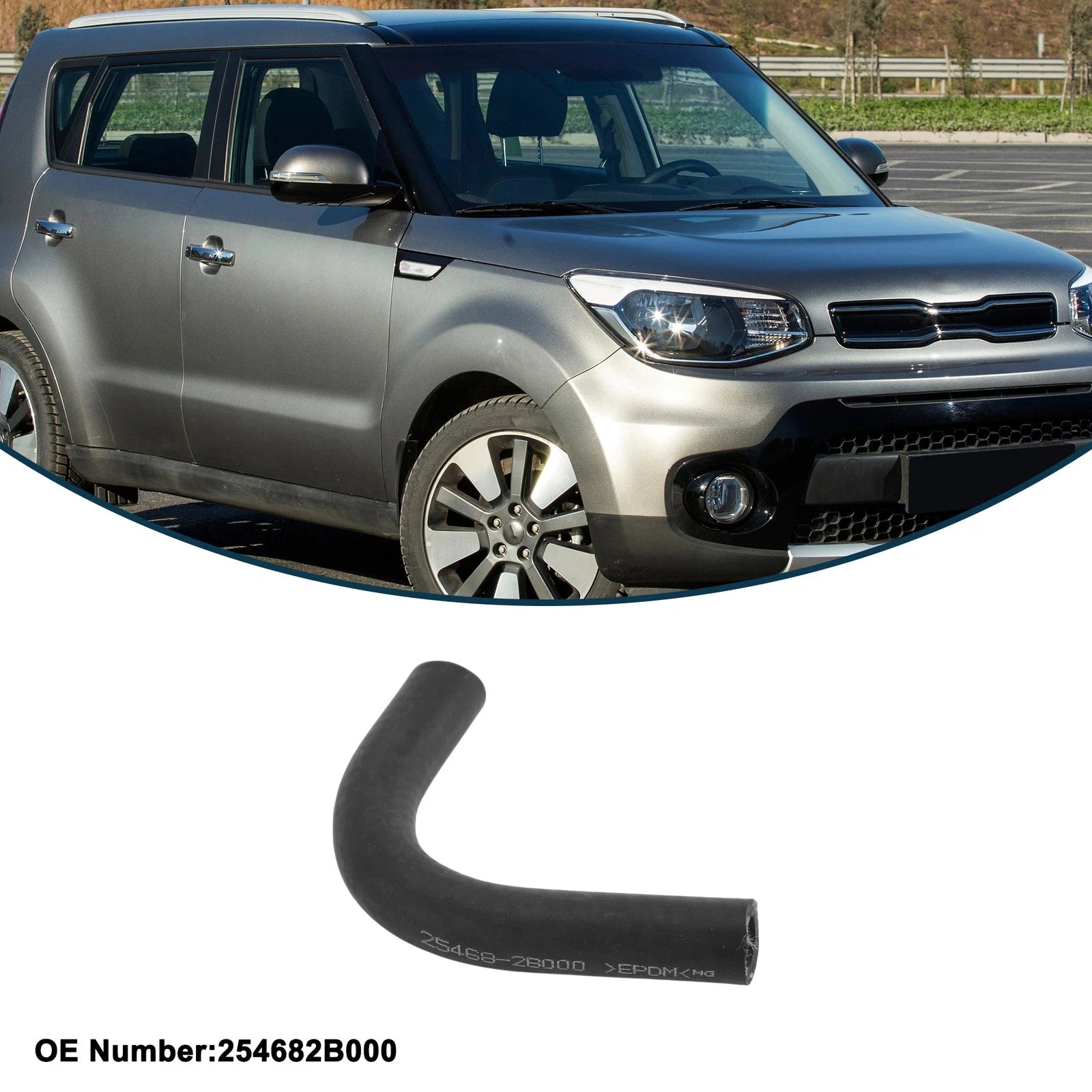 Radiator Hose No. 254682B000 for Kia Soul (2010–2011) Rubber