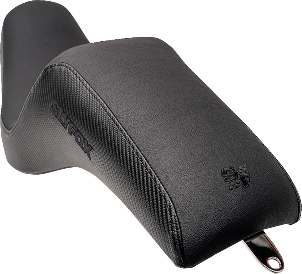Drifter Seat for Dyna (Carbon Fiber, Black Vinyl, Slipstop)