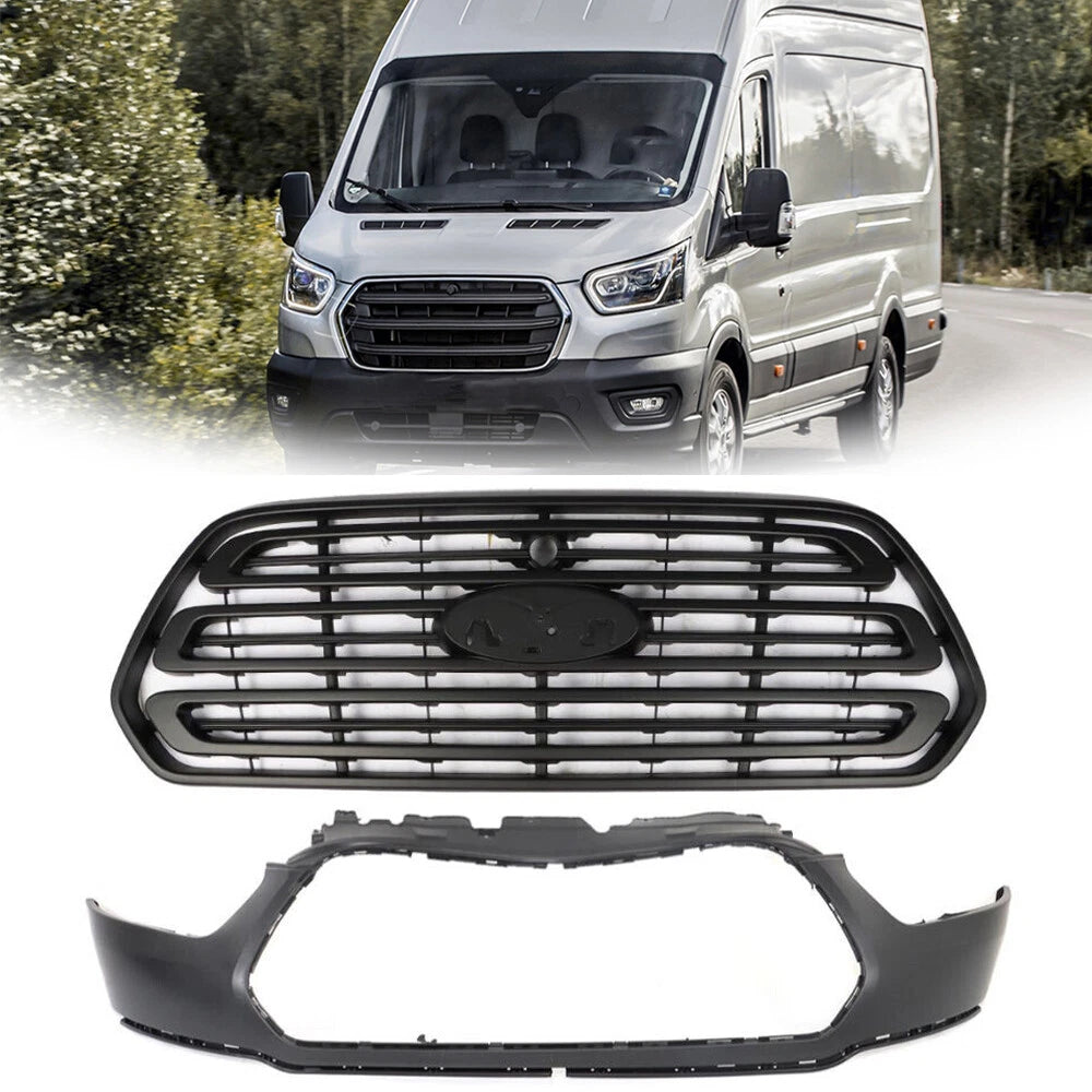 Front Bumper Cover and Upper Grille for Ford Transit 150 250 350 (2015–2019)