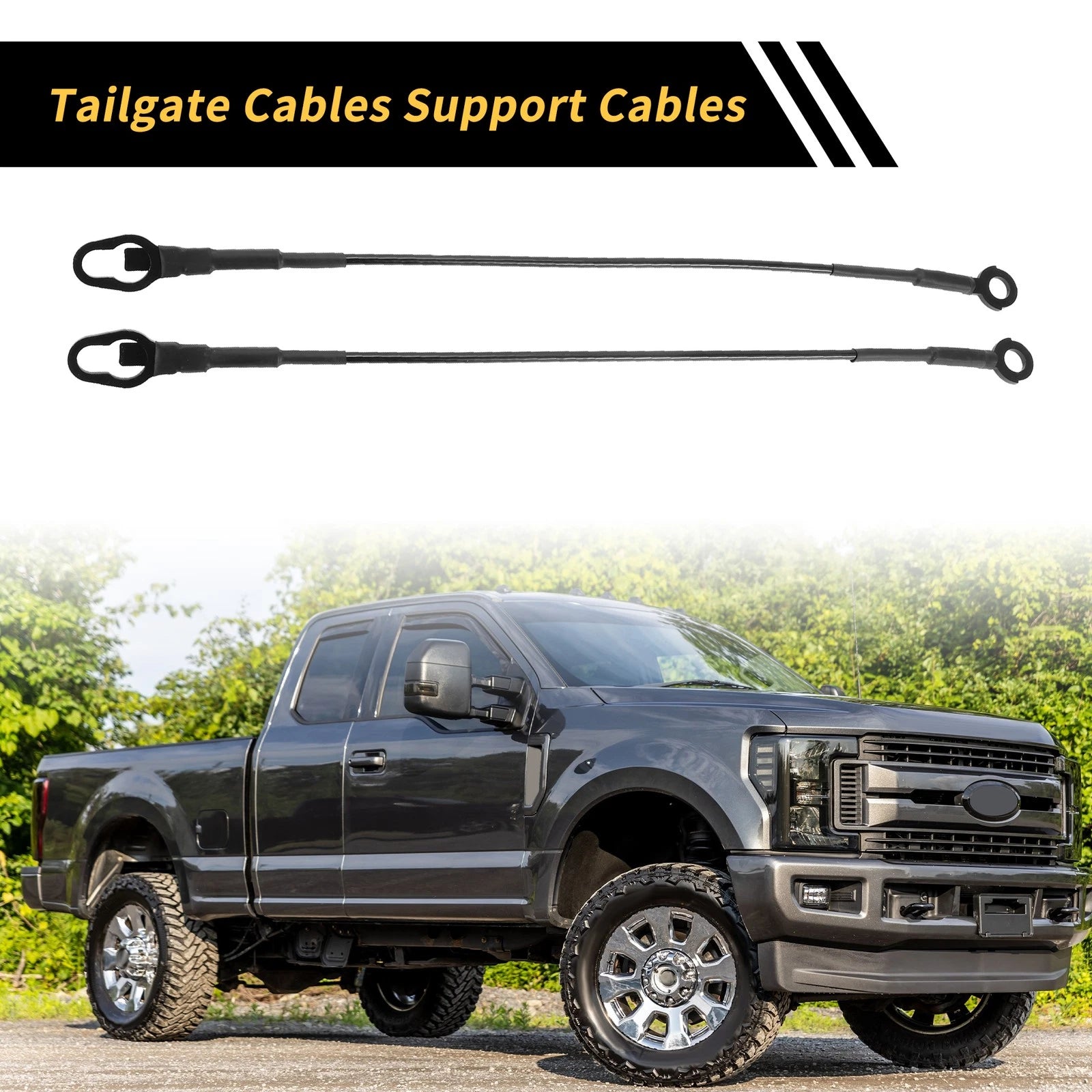 1 Pair Tailgate Cables for Ford F-150 F-250 F-350 (1997–2023)