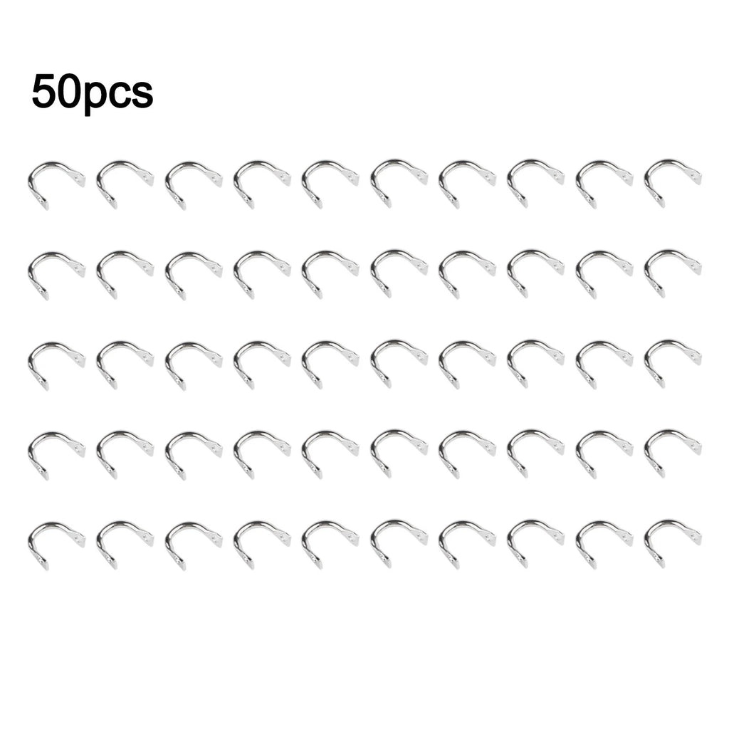 50pcs Brass Lure Spinner Rings U Shaped Buckle 6x6mm for Fishing Lures