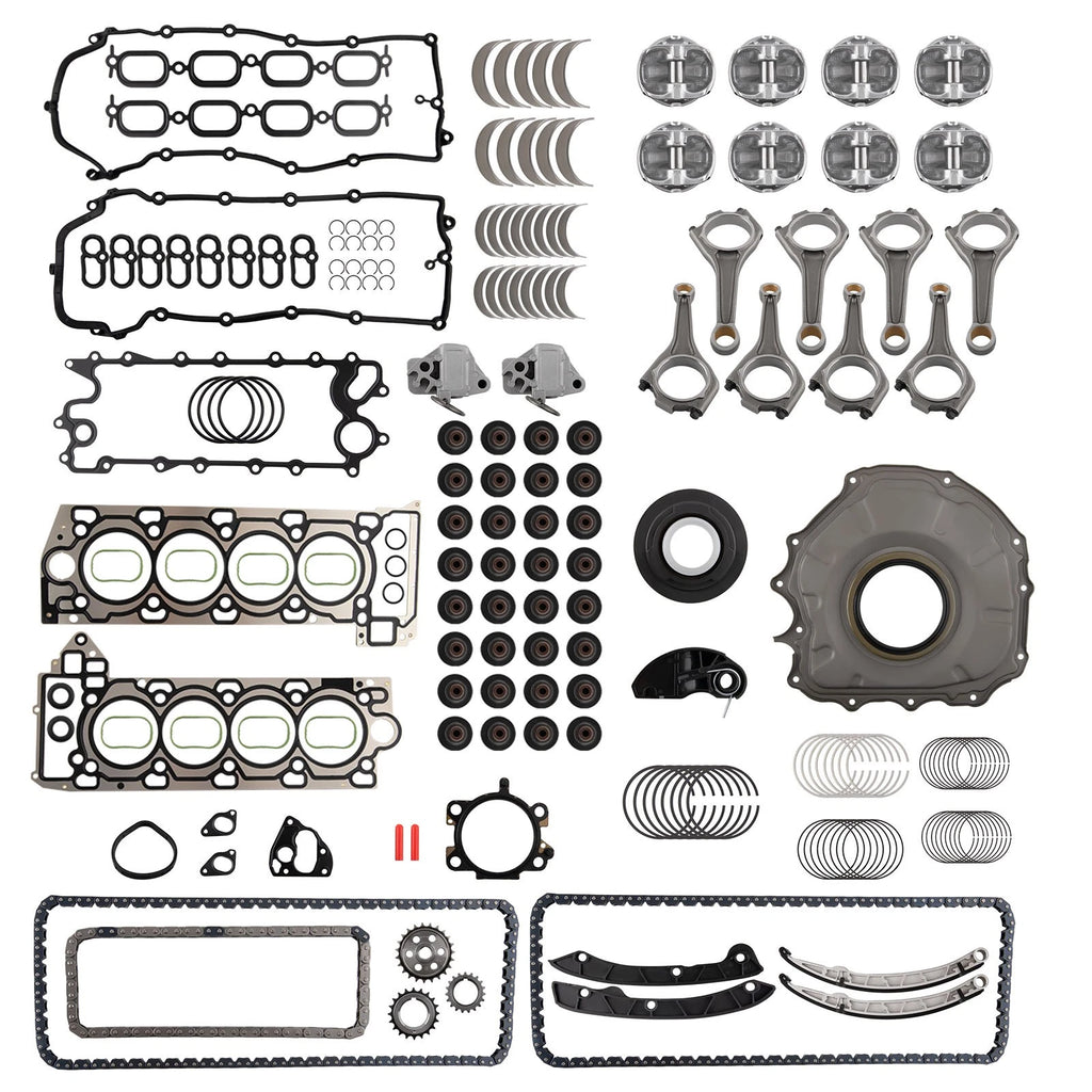 AJ133 5.0L Engine Pistons & Rods & Gasket & Timing Kit For Jaguar Ranger Rover | Corrosion-Resistant | Engine Rebuild Kit | 2 Years