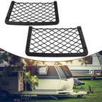 Set of 2 Car Seat Organizer Mesh Storage Bags for Universal Fit (36x18cm)