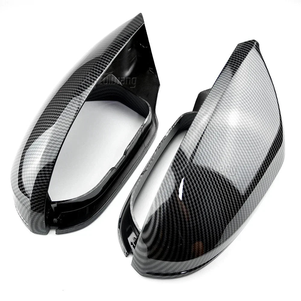 Carbon Fiber Style Side Wing Mirror Caps Covers for Audi A6/S6 C7 (2012–2018)